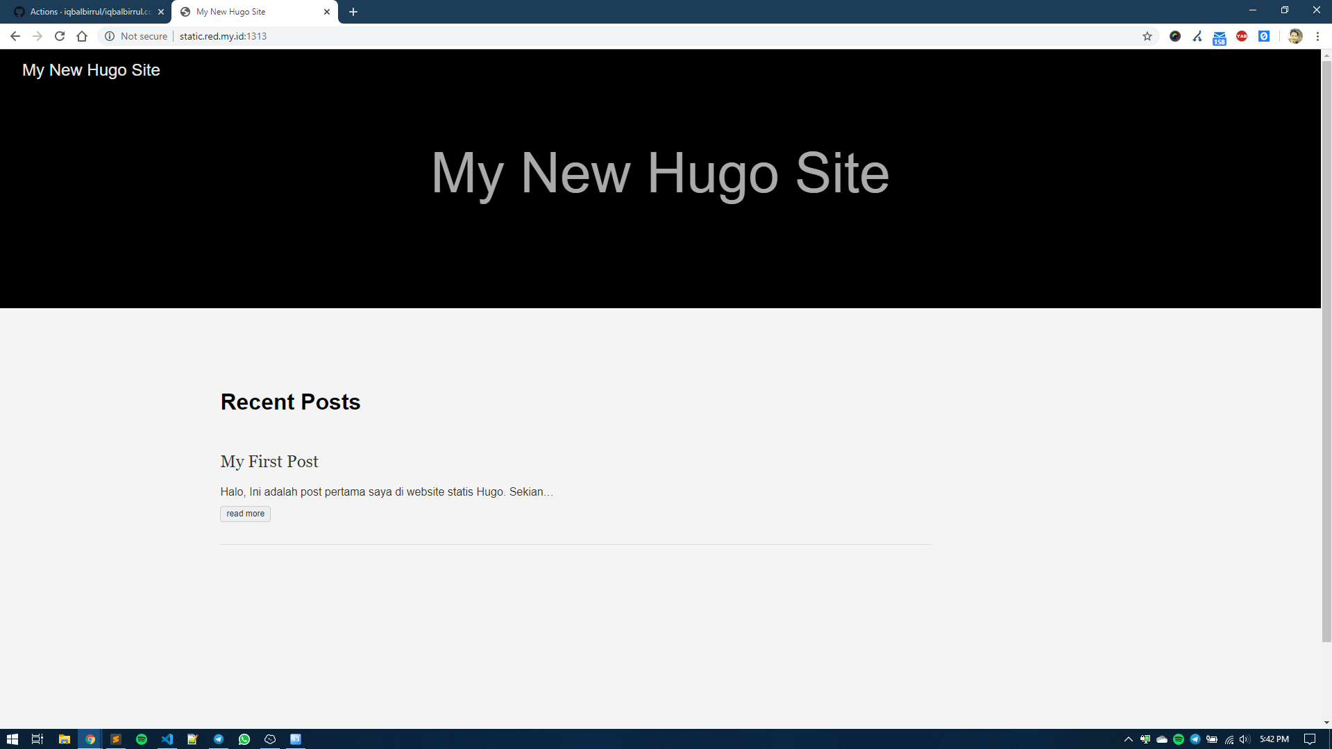 Hugo Localhost