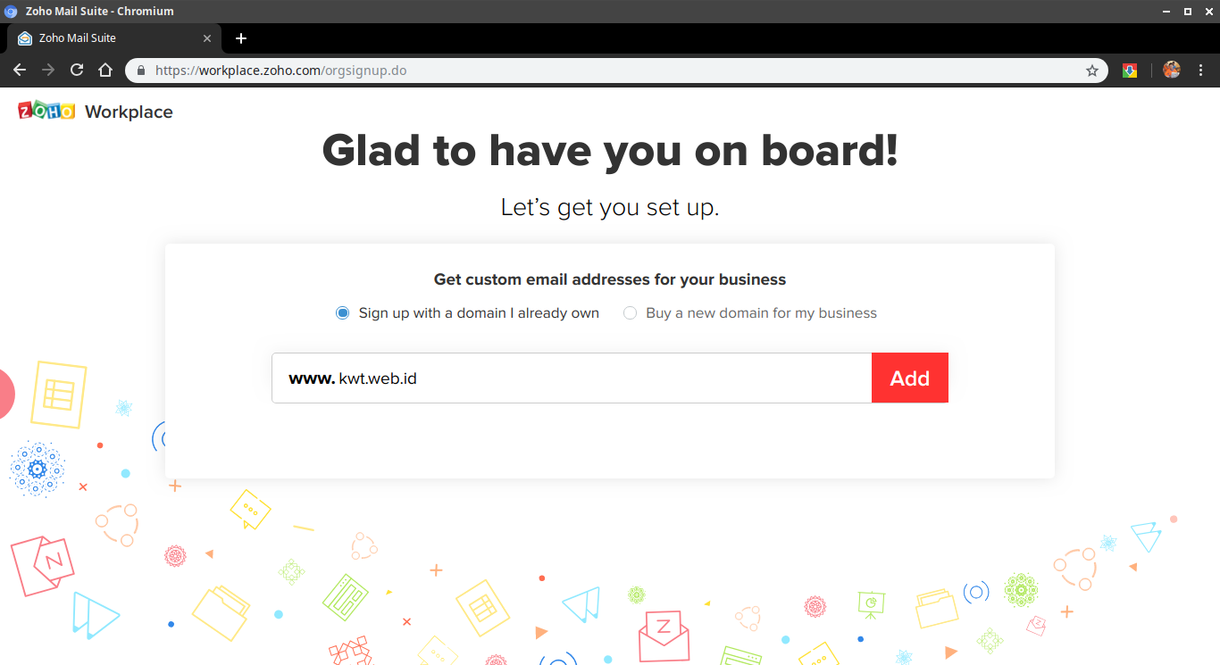 Gambar 1: Masukan nama domain